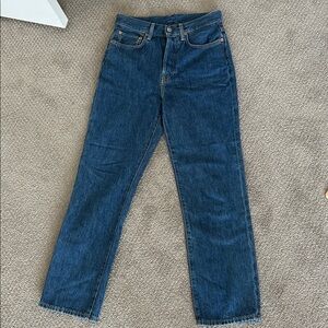 Acne Studios - High Rise Blue Denim Jeans